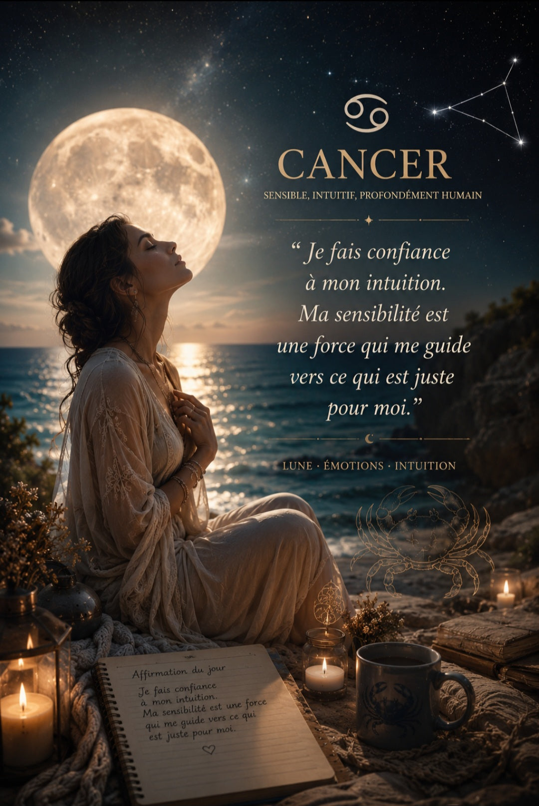 Les énergies du Cancer : l'affirmation qui transforme la sensibilité en véritable force