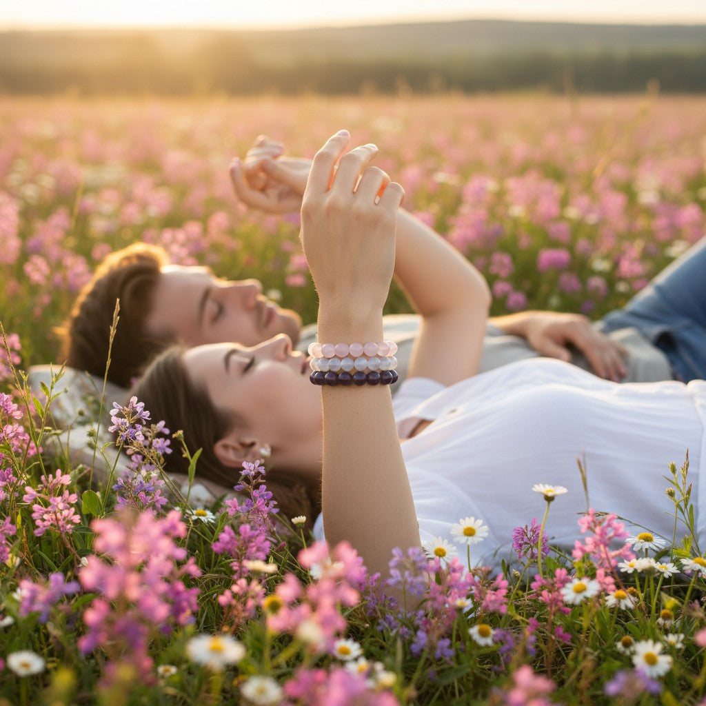 Bracelet Quartz Rose Naturel – Amour & Douceur