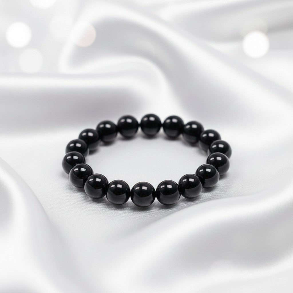 Bracelet Obsidienne Naturelle – Protection Absolue & Ancrage